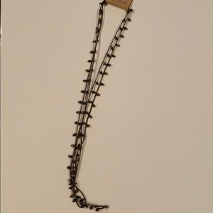 Single stand Black/gold/ brown beaded necklace